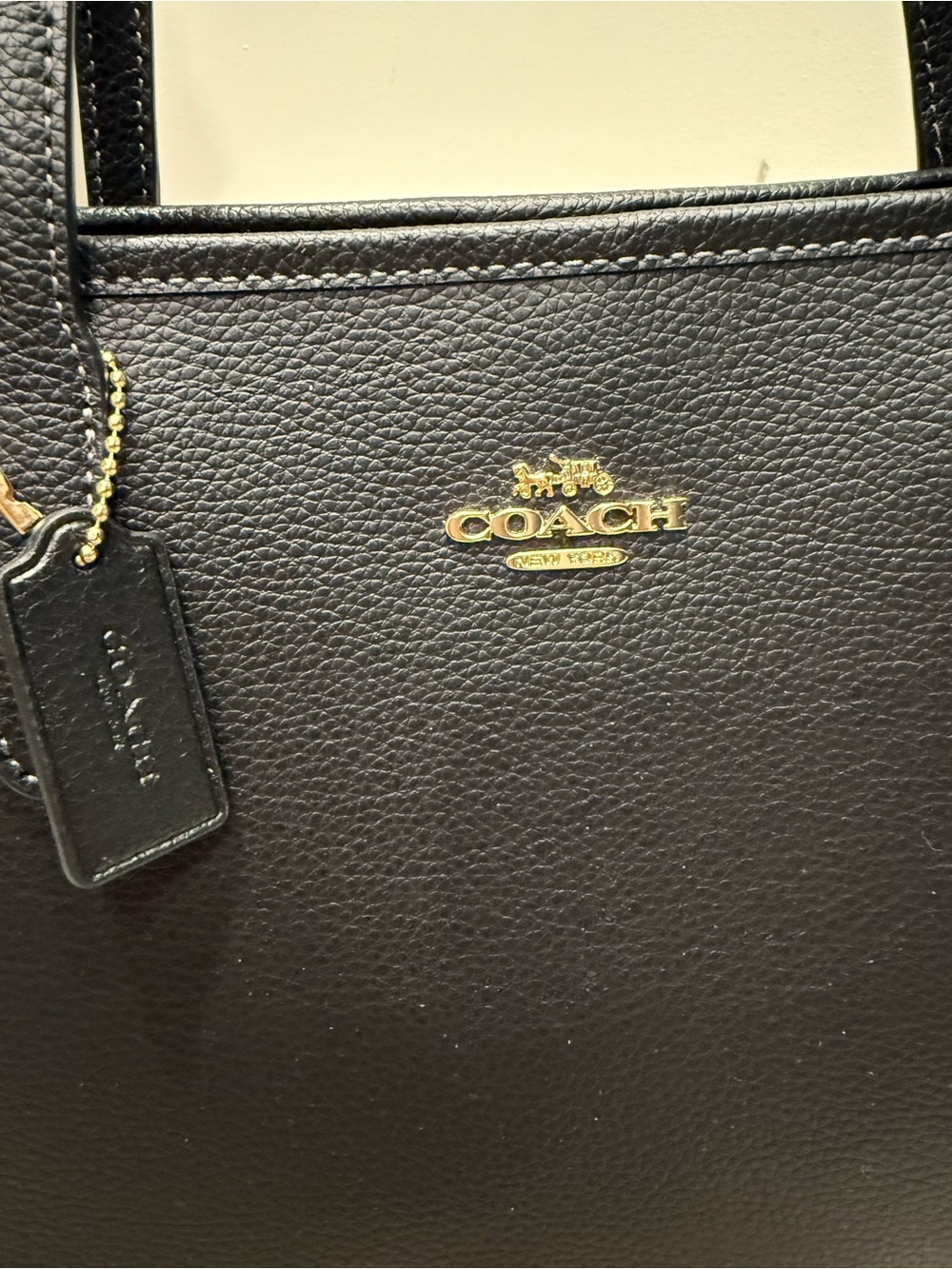 Coach Black Small City Tote - Picture 6 of 12